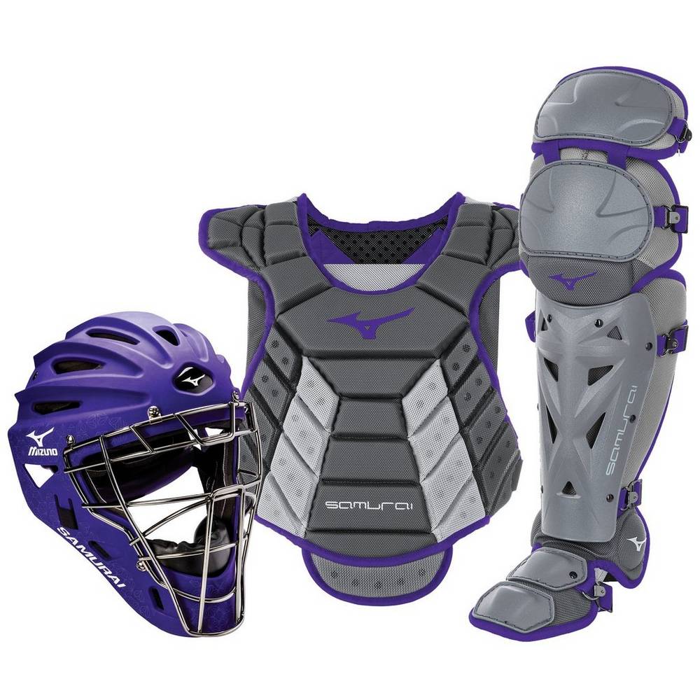 Catchers Gear Mizuno Samurai Boxed (14-15") Donna - Grigie/Viola - 13724-EKXW